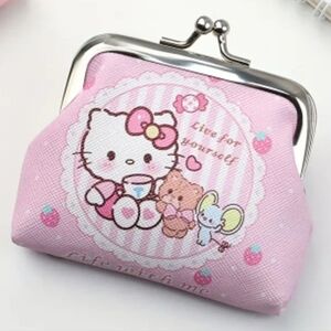 Hello Kitty 'Live for Yourself' Cartoon Mini Coin Purse, Kiss-Lock Clasp